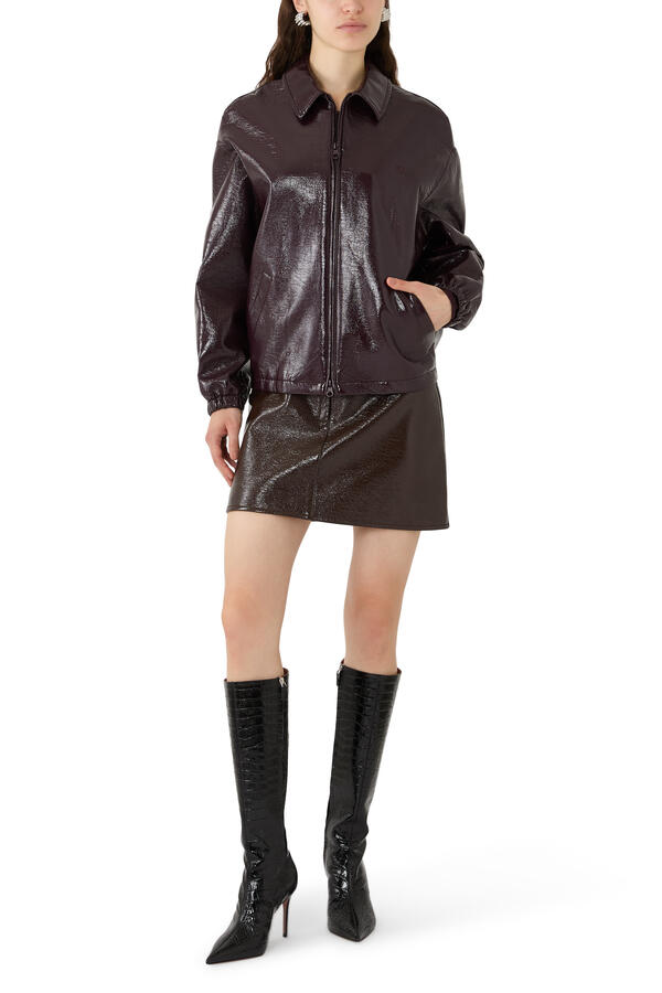 Reedition Vinyl Mini Skirt