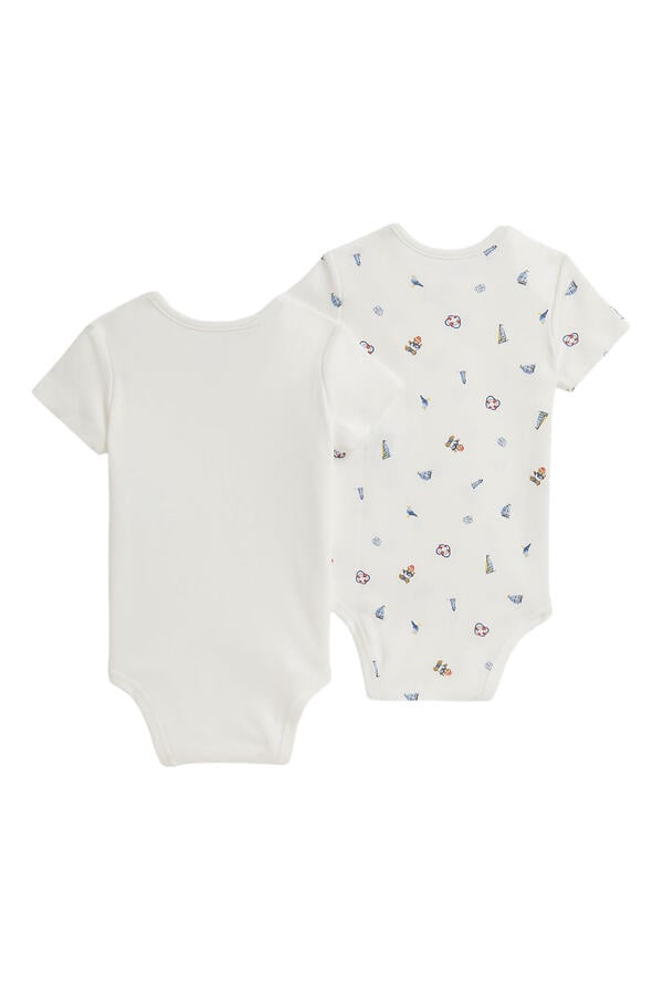 Baby Short Sleeves Polo Bodysuit, Set of 2