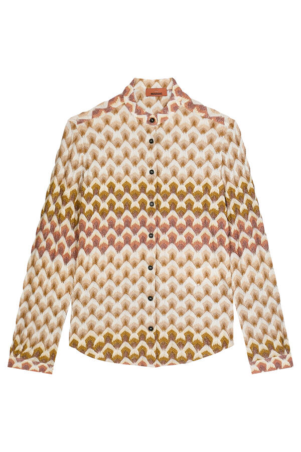 Laced Raschel Long Sleeves Shirt
