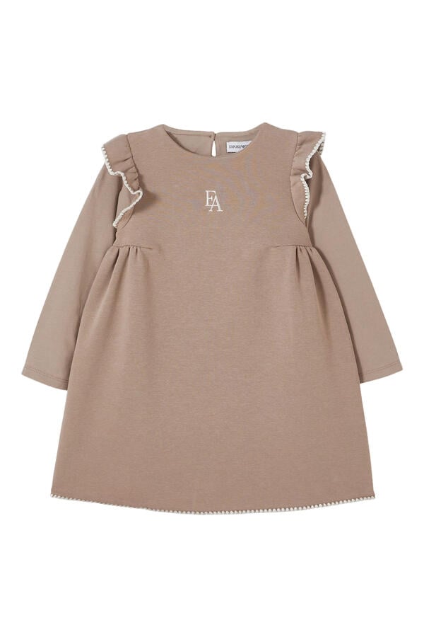 Kids Ruffle Detail Long Sleeve Dress