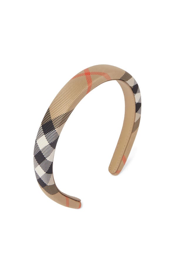 Kids Check Nylon Headband
