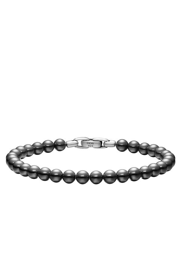 Spiritual Bracelet, Sterling Silver & Hematine Beads