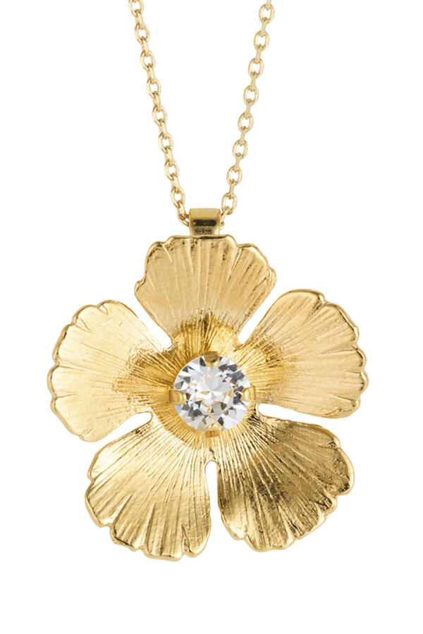 Mini Anemone Necklace, 18K Gold Plated Brass & Swarovski® Crystal