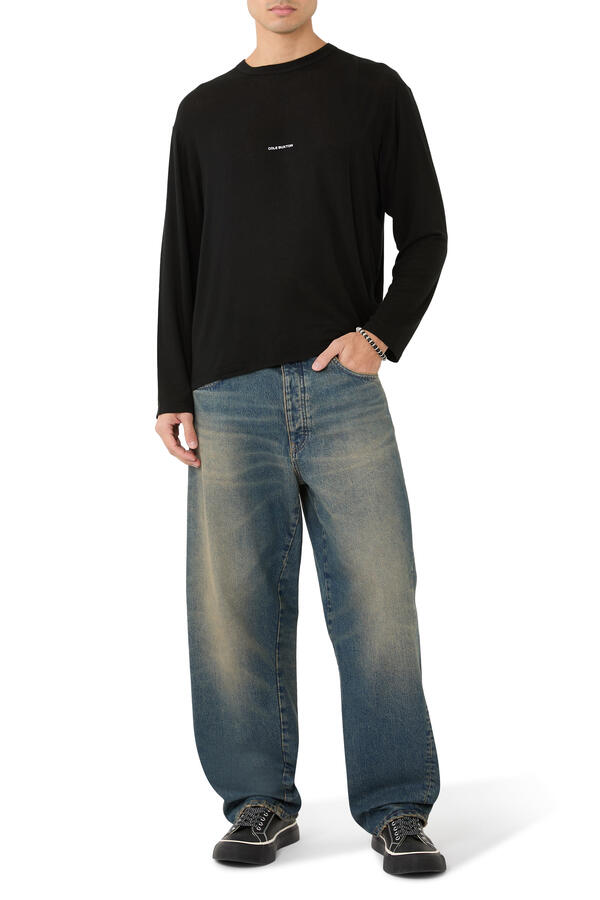 Mini Logo Sheer Long Sleeve T-Shirt