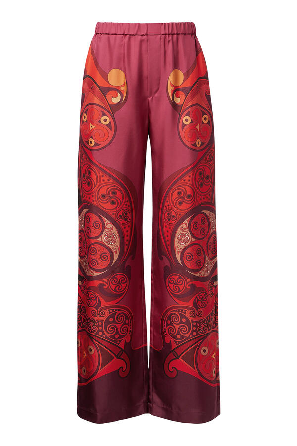 Club Printed Wide-Leg Pants