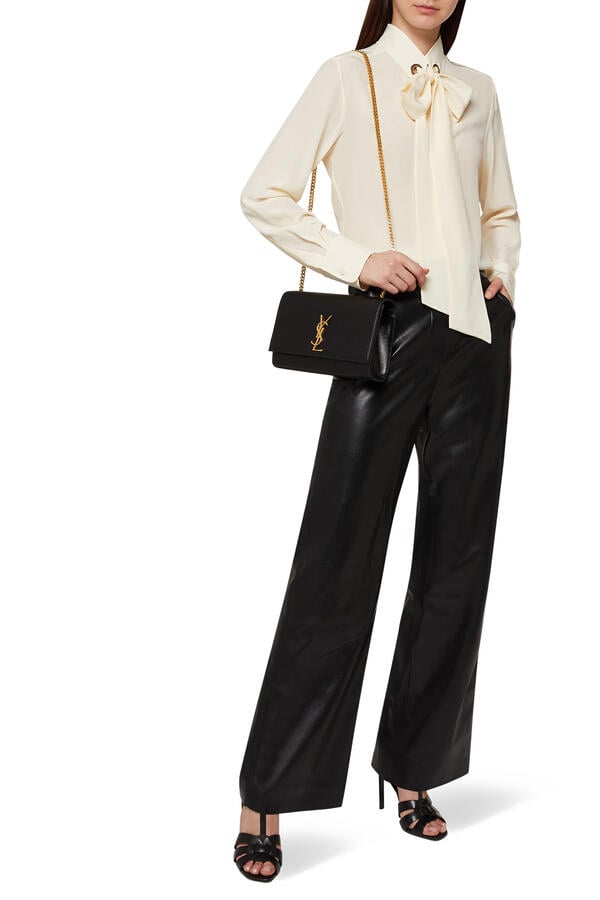 Kate Medium Chain Bag  in Grain de Poudre Embossed Leather