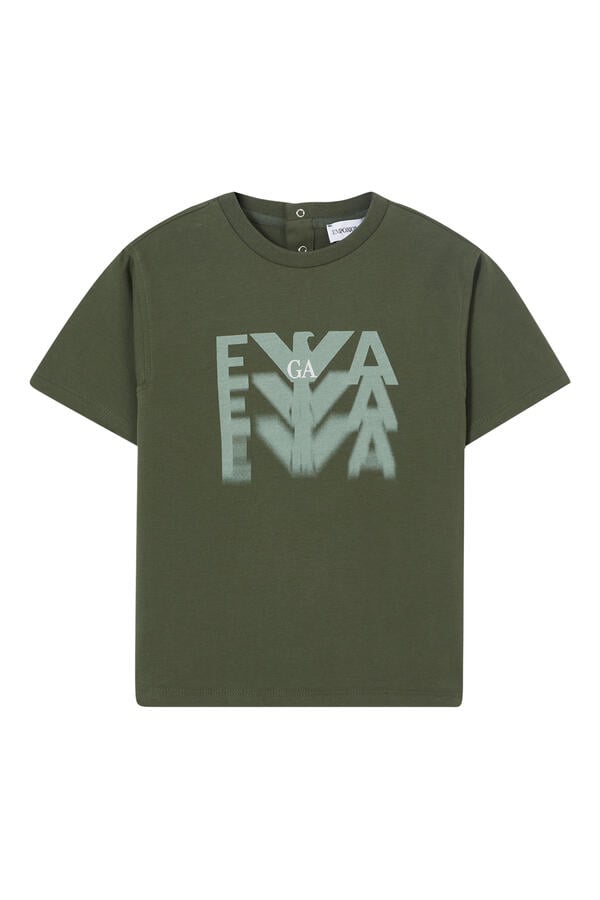 Kids Logo Back Button Closure T-Shirt