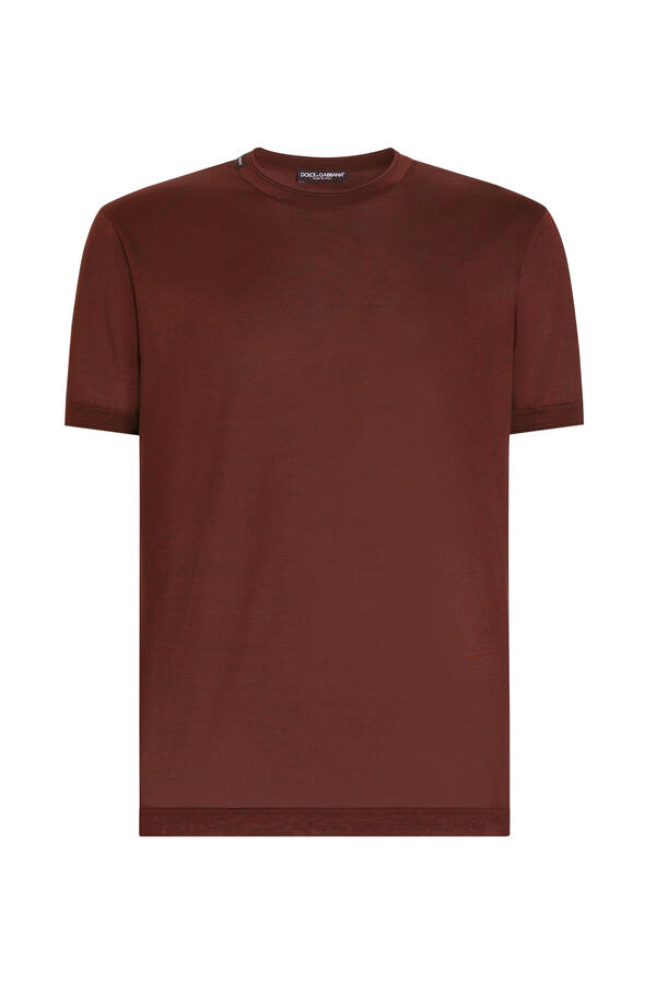 Crew Neck Silk T-Shirt 