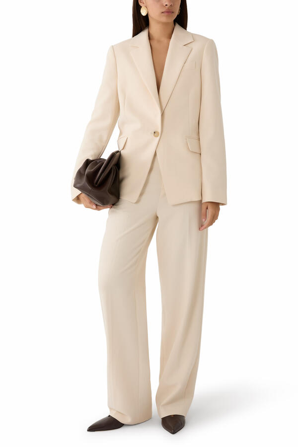 Soft Sculpture Single-Breasted Blazer