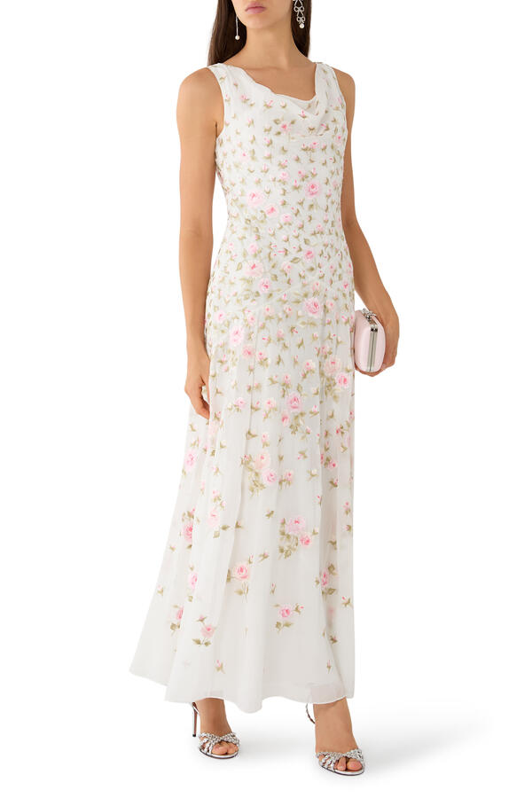 Rose Bloom Georgette Gown
