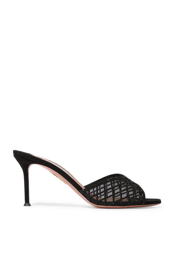 Lumiere 75 Crystal-Embellished Mesh Sandals 