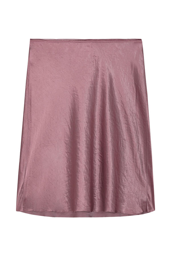 Lingerie-Trim Short Satin Slip Skirt