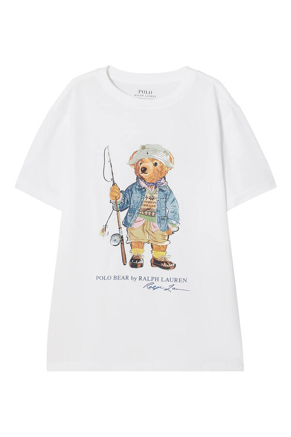 Kids Polo Bear Cotton Jersey T-Shirt
