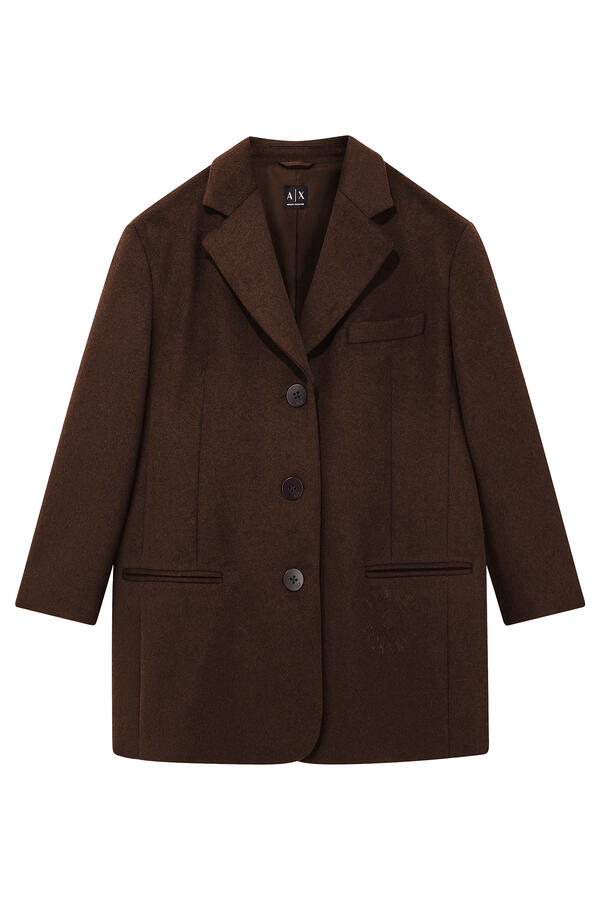 Notched Lapel Caban Coat