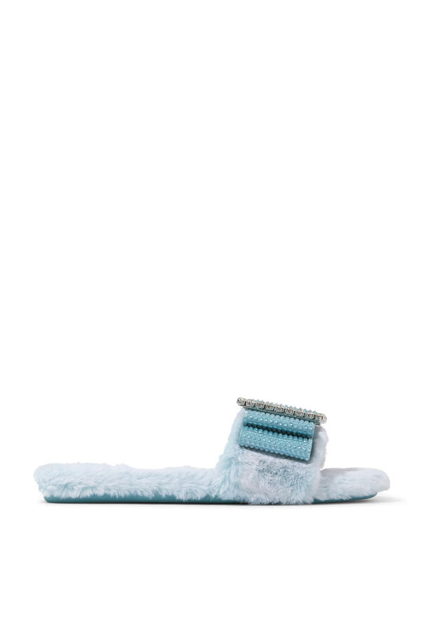 Cosy Bow Slide Flats 