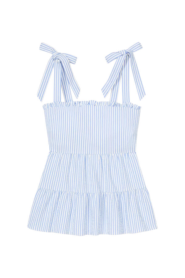 Seersucker Tiered Top