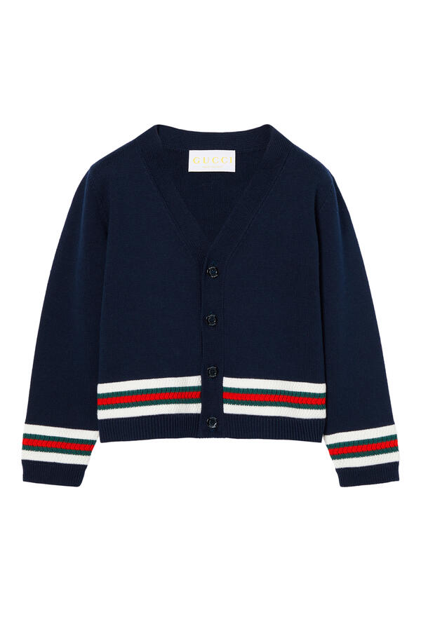 Kids Web Detail Cardigan