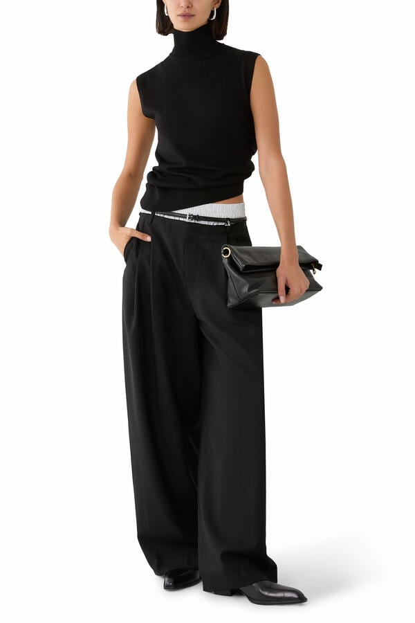 Layered Boxer Tailored Pants