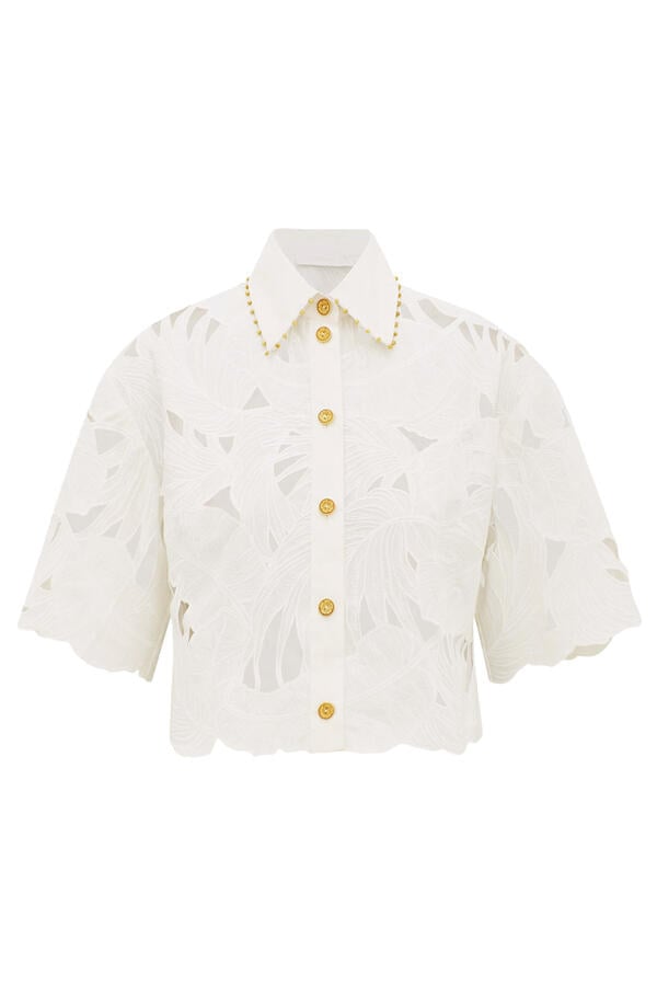 Mahon Embroidered Crop Shirt