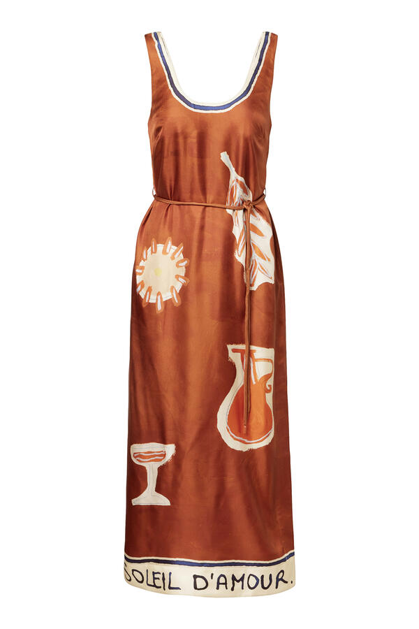 Soleil D'Amour Silk Midi Dress