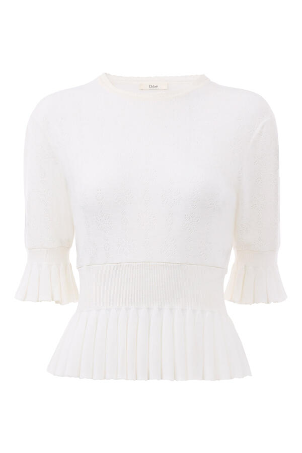 Cropped Ruffle Sweater