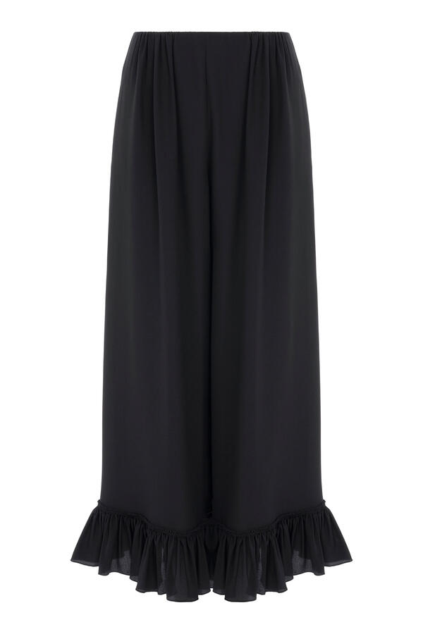 Cropped Fluid Trousers