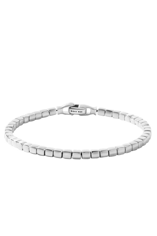 Spiritual Beads Cushion Bracelet, Sterling Silver