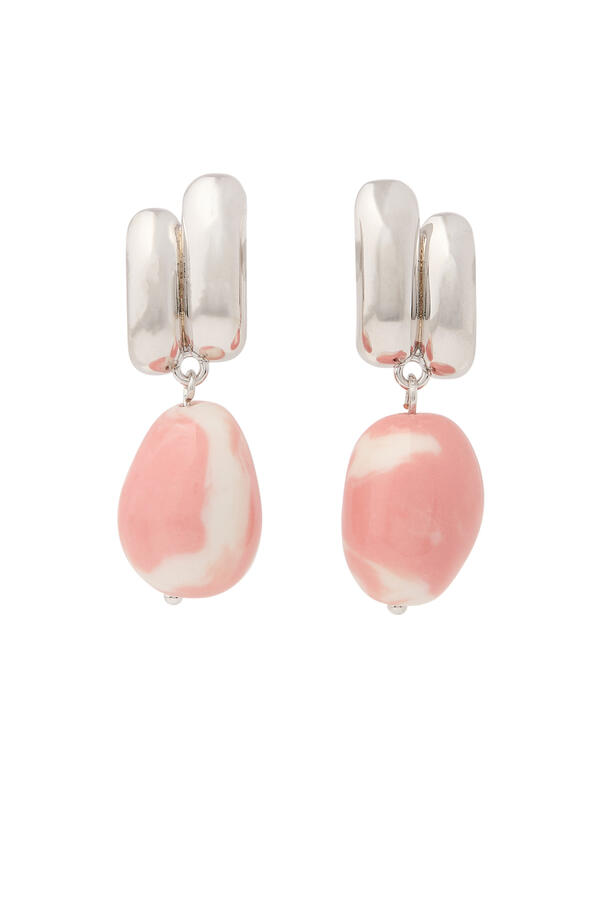 The Iris Earrings, Sterling Silver & Ceramic Beads