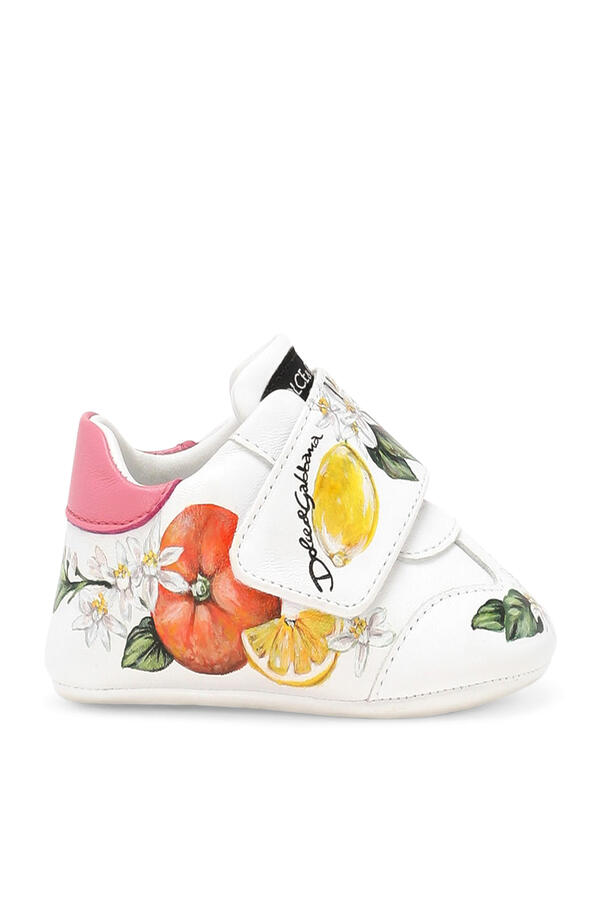 Kids Printed Nappa Leather Sneakers 