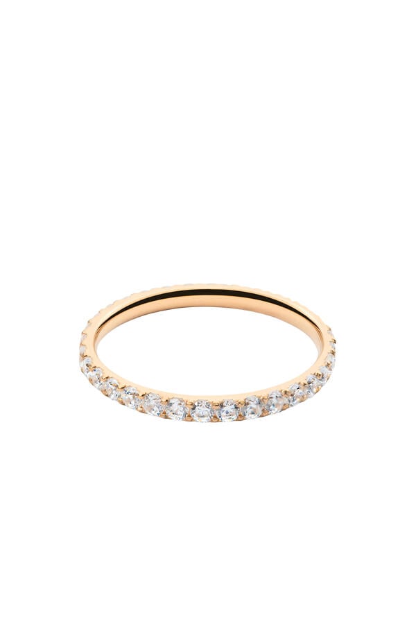 Mirelle Eternity Ring, Stainless Steel & Cubic Zirconia Crystals