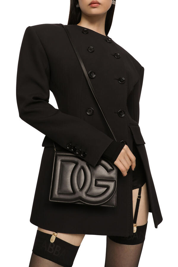 Calfskin DG Logo Crossbody Bag