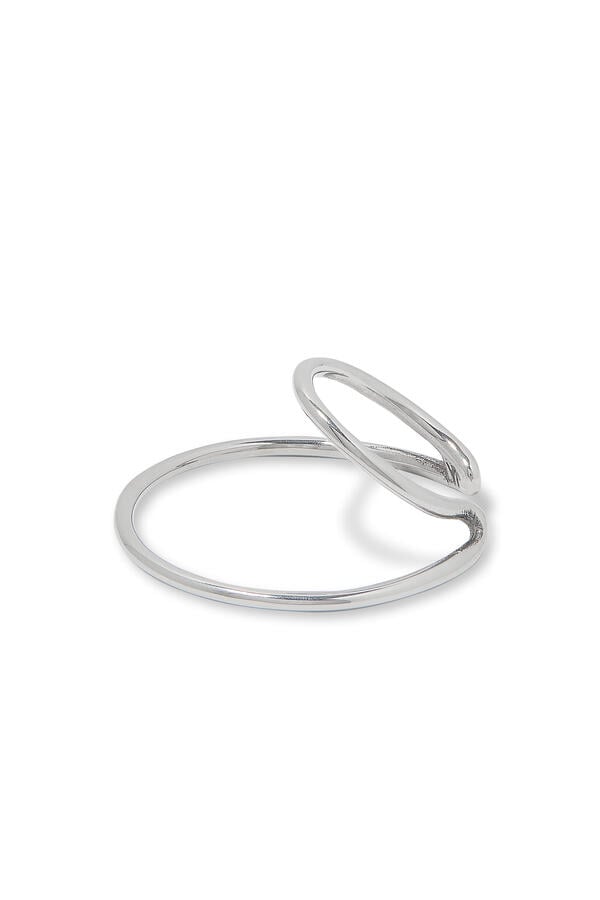 Lou Single Ear Cuff, Silver-Plated Stainless Steel