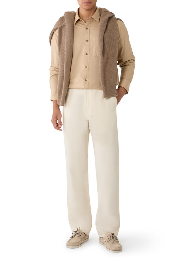 Louie Relaxed Cotton-Linen Chino Pants