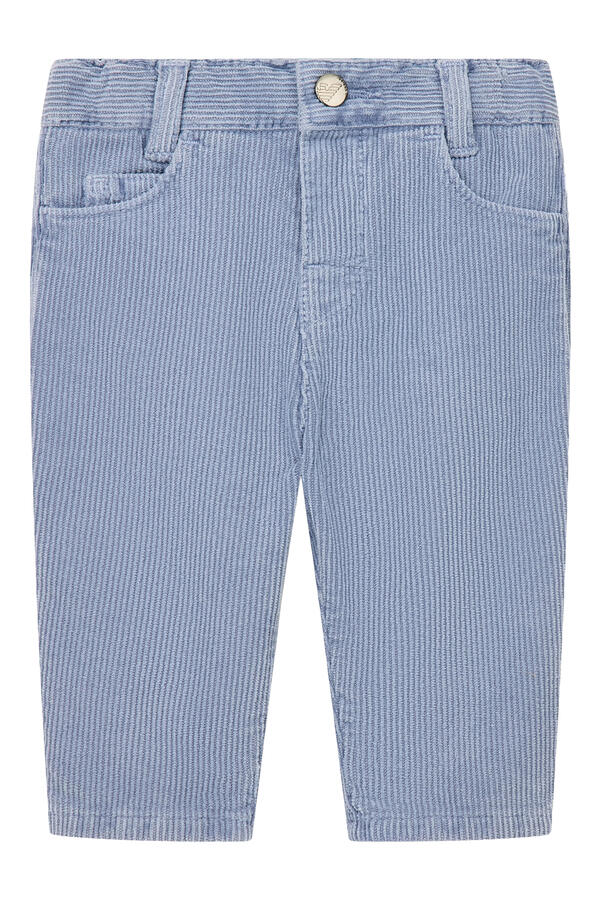 Kids  Five-Pocket Cotton Corduroy Pants with Logo 