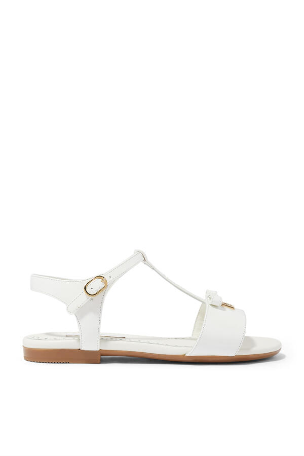 Kids Logo Patent Leather Sandals