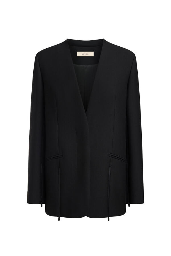  Zip-Detail Blazer