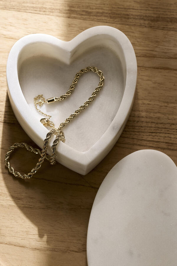 Marble Heart Trinket Box