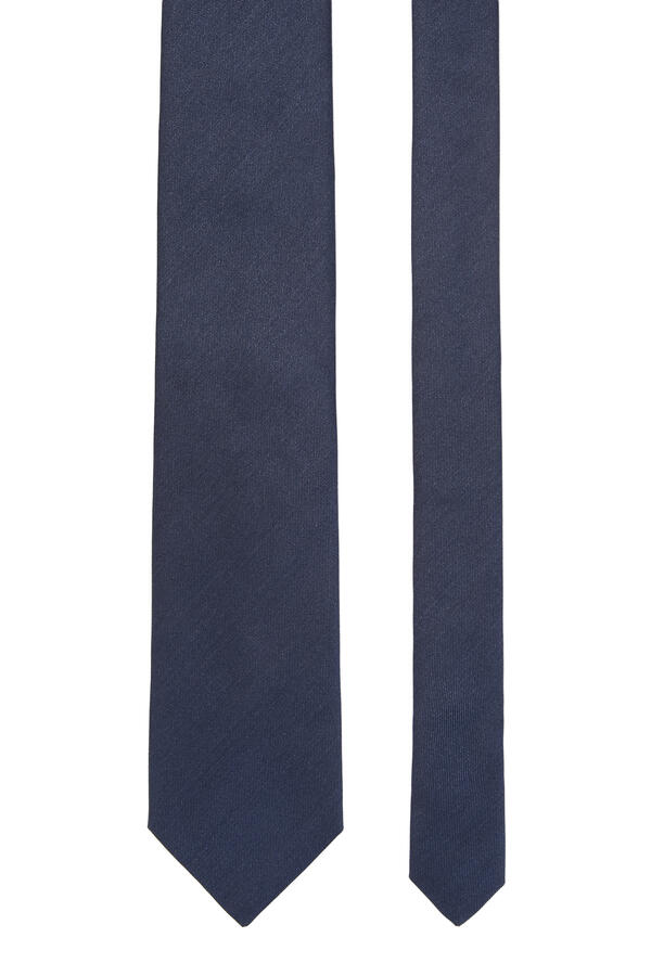 Solid Woven Shantung Silk Tie 