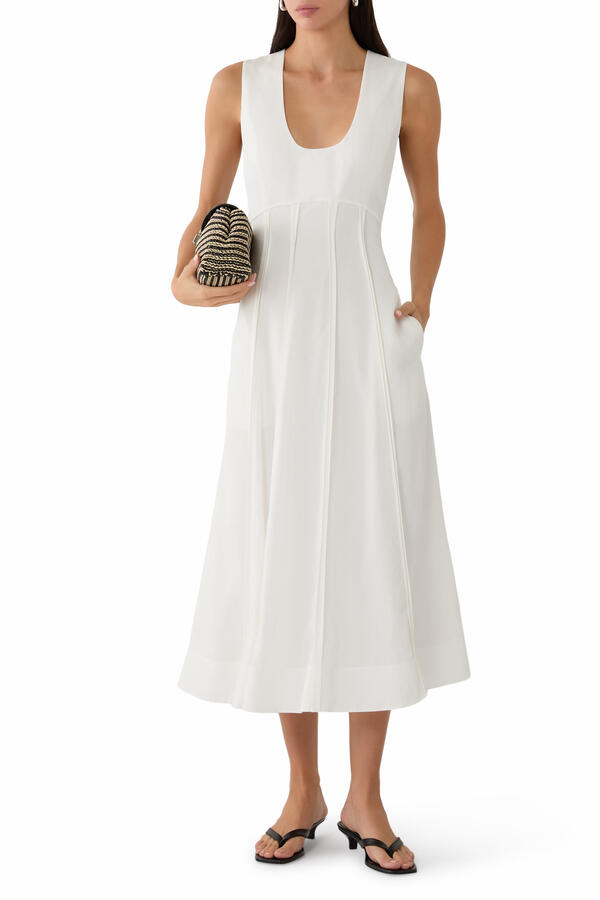 Sculptural Poplin Dress