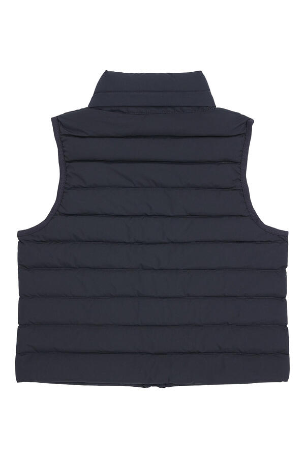 Kids Zip & Logo Patch Sleeveless Jacket
