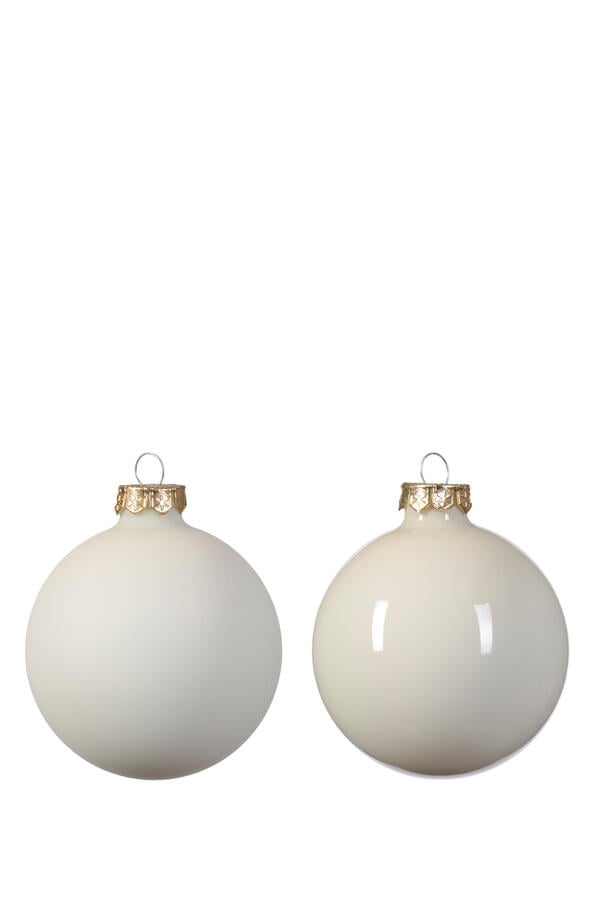 Glass Enamel Baubles - Set of 4