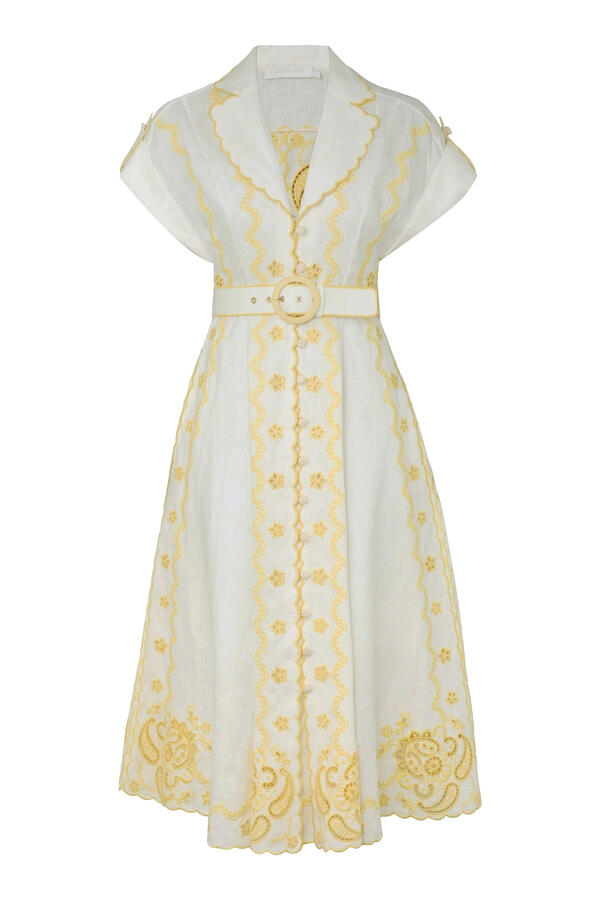  Lucky Embroidered Midi Dress