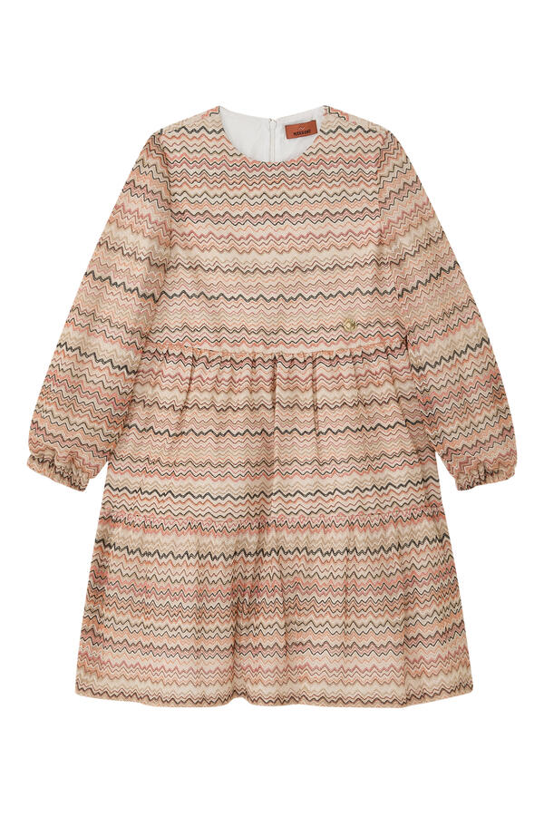 Kids Waves Knit Long-Sleeve Dress
