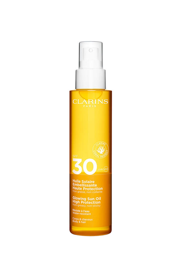 زيت للحماية من الشمس والحصول على بشرة متوهجة مع عامل الحماية SPF30