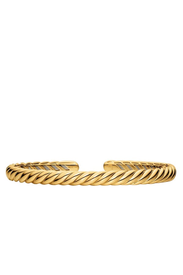Sculpted Cable Flex® Bracelet, 18K Yellow Gold