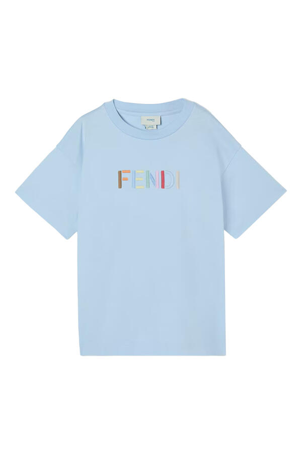 Kids Cotton T-Shirt with Multicolor Embroidery 