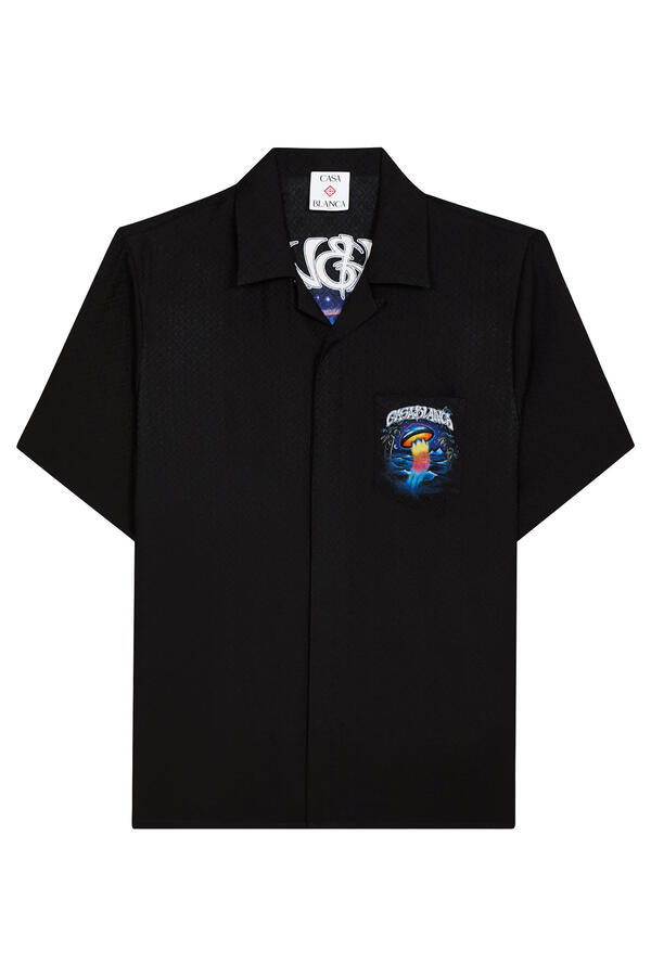 Radiating Monogram Silk Shirt