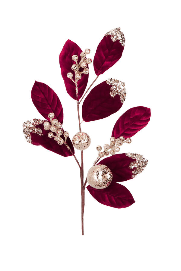 Glitter Apple/Berry/Leaf Stem