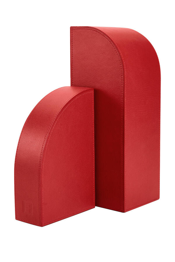 Cubist Bookend Red – Left