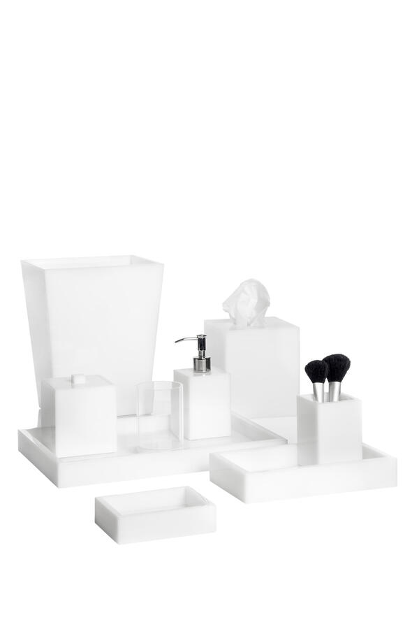 White Ice Waste Basket